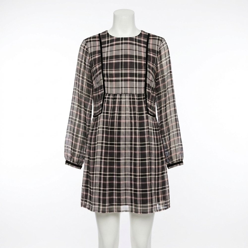 NEW HATCH maternity the esme dress in black plaid